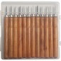 ROX Wood 4504 Mini Ahşap Oyma Bıçak Seti 12 Parça Pvc Çantalı