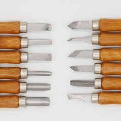 ROX Wood 4504 Mini Ahşap Oyma Bıçak Seti 12 Parça Pvc Çantalı