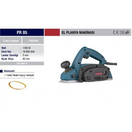 Proter PR 85 El Planya Makinesi