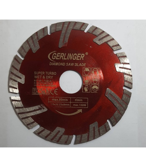 Gerlinger 115 mm. Süper Turbo Granit Mermer Kesme Testeresi