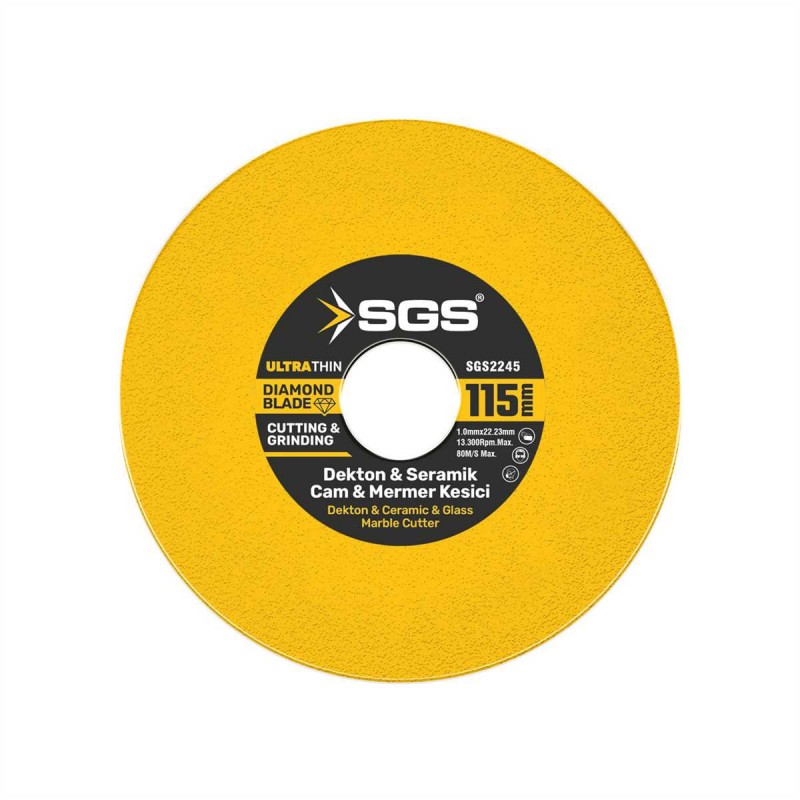 SGS 2245 115 mm. Cam-Dekton-Seramik-Mermer Kesme Testeresi